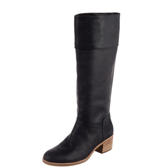 NEW UGG Knee-High Leather Riding Boots, Black - Picture 4 of 8